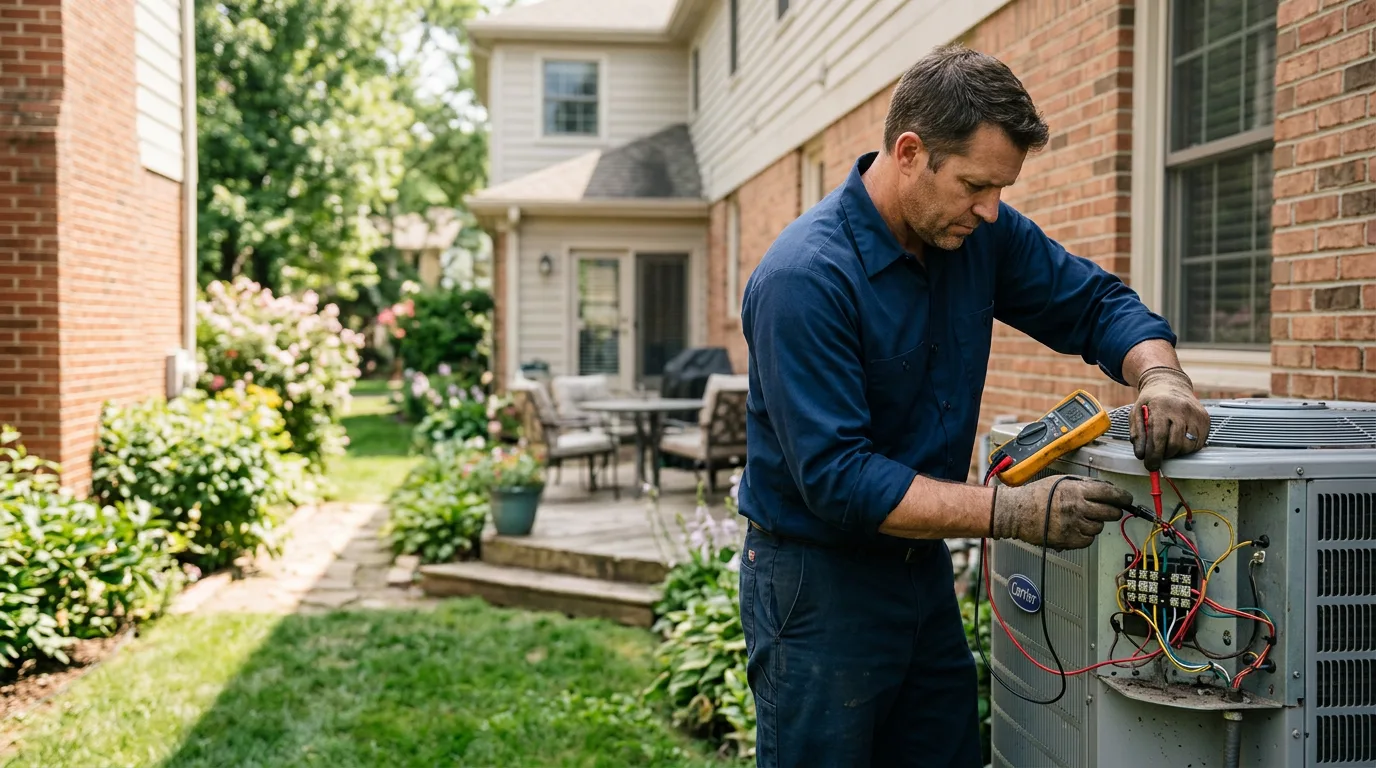 HVAC technician working near Oakland City, IN